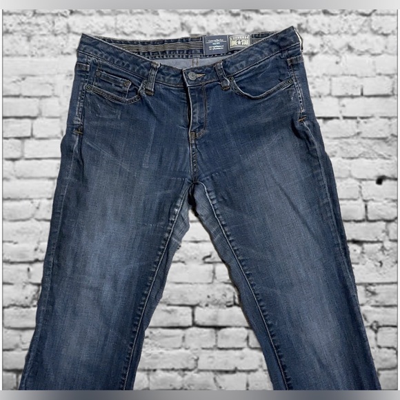 Converse One Star Jeans Bootcut Blue Distressed Denim Size 8 Women’s Stretch - Picture 5 of 9